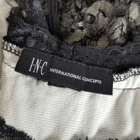 INC International Concepts Black Lace Lined Womens Tank‎ Top - Picture 9 of 13